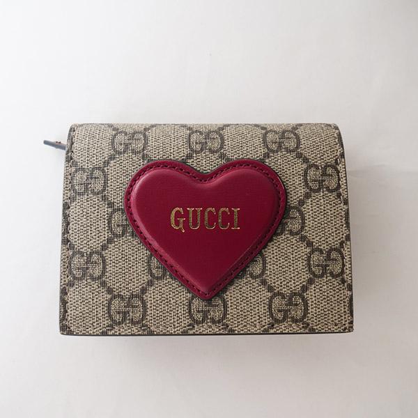 GUCCI グッチ ハートが可愛い 二つ折り財布 648848 20QAS 8570 ミニ