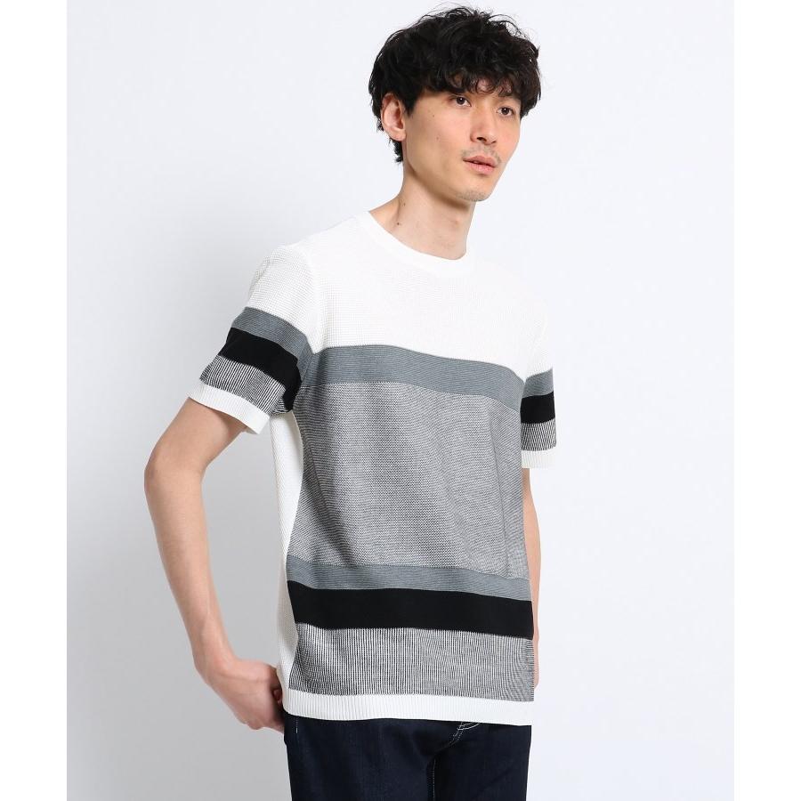 Takeo Kikuchi タケオキクチ パネルボーダーニットtシャツ World Online Store 株 ワールド 通販 Paypayモール