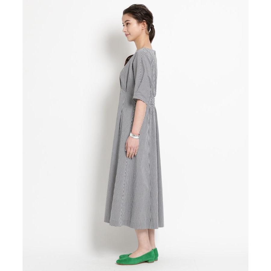 コットンの Dressterior Ladies ドレステリア レディース ギンガムチェック ウエストダーツワンピース World Online Store
