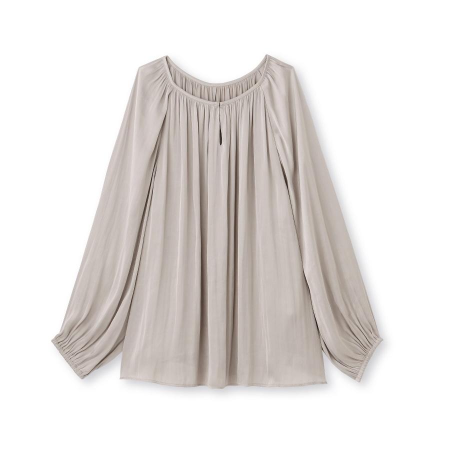 代引き手数料無料 Untitled アンタイトル L 洗える リリーサテンギャザーブラウス クライマックスセール再値下げ Www Skylanceronline Com