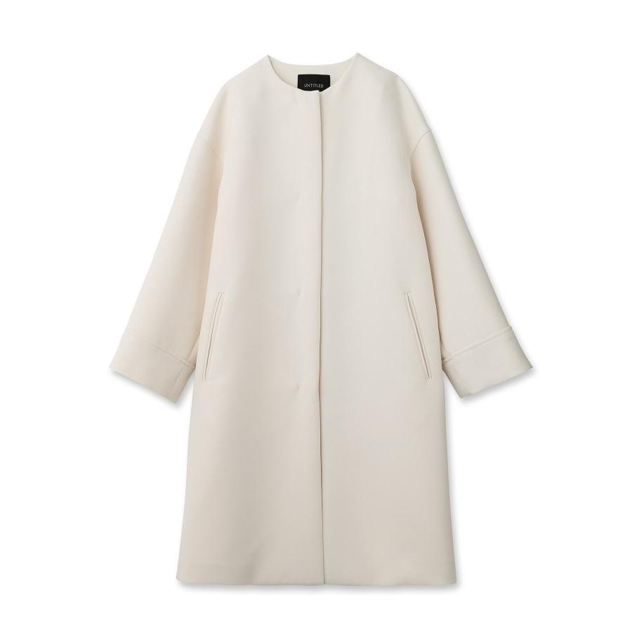 Untitled アンタイトル ドライエアクロス ノーカラーコート ホットセール