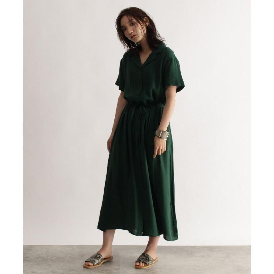 Ozoc オゾック 洗える リネン混開襟シャツワンピース Brf0012 World Online Store 株 ワールド 通販 Yahoo ショッピング