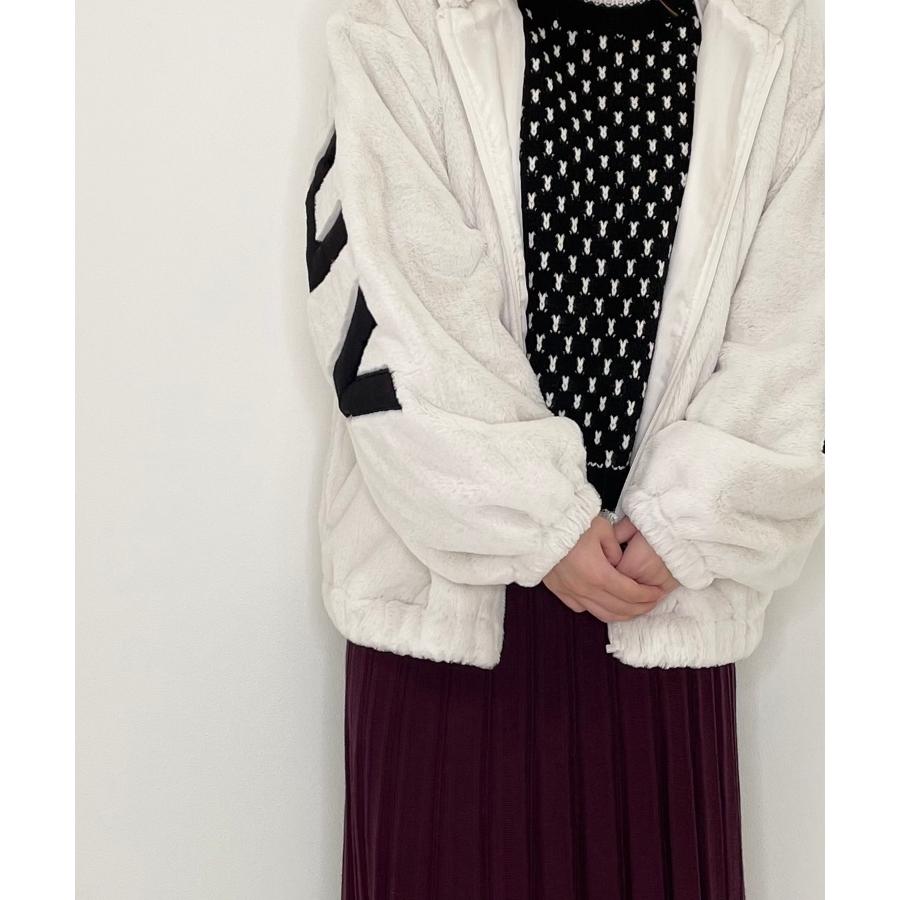 Shoo La Rue Cutie Blonde シューラルー フェイクファーロゴブルゾン World Online Store 株 ワールド 通販 Paypayモール