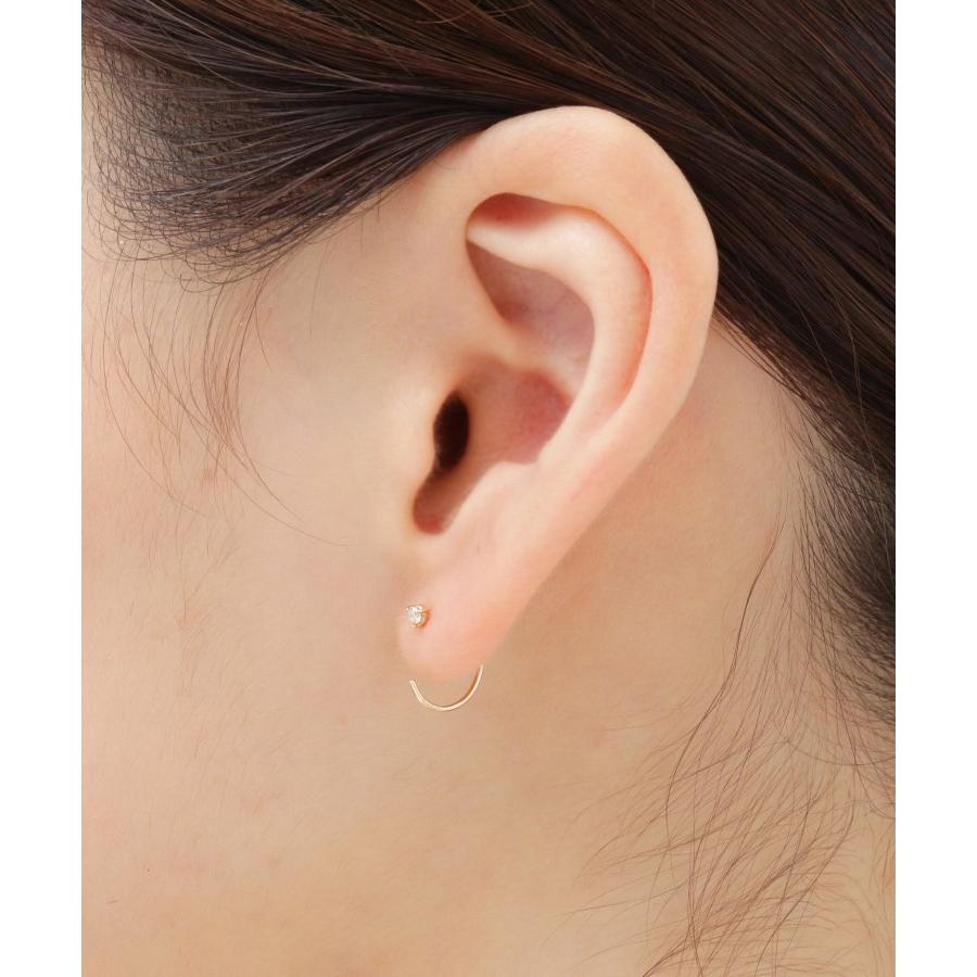 ココシュニック　ダイヤモンド3つ爪　変形スタッドピアス ココシュニック ダイヤモンド3つ爪 変形スタッドピアス ココシュ