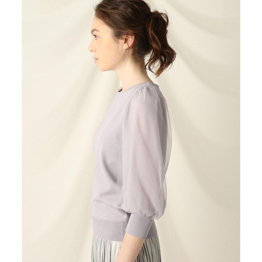 Couture Brooch クチュールブローチ 洗える チュールシフォンスリーブニット World Online Store 株 ワールド 通販 Paypayモール
