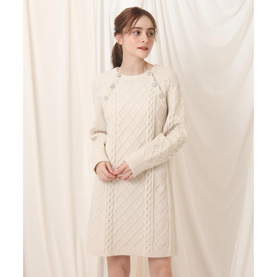 Couture Brooch クチュールブローチ ワンピ チュニック２way アラン柄ニットワンピース World Online Store 株 ワールド 通販 Paypayモール