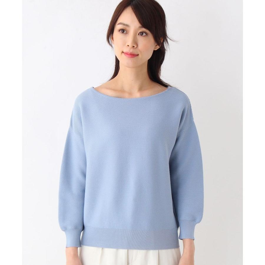 Opaque Clip オペークドットクリップ アイスコットン ガーター編みボートネックニット Web限定サイズ World Online Store 株 ワールド 通販 Paypayモール