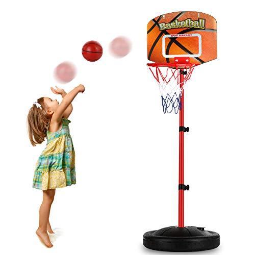 定番人気！ Stand Hoop Basketball Toddler Adjustable B Indoor Mini ft 5.1 ft 2.5 Height スポーツ玩具