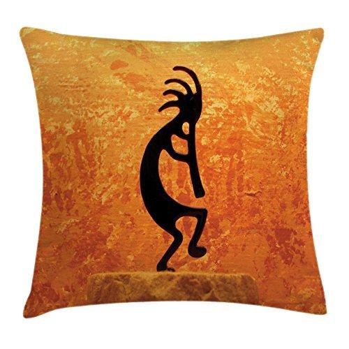 人気急上昇 Lunarableココペリスロー枕クッションカバー ココペリ南西部スタイルネイティブアメリカンeastern古代