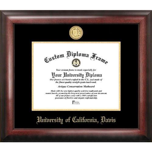 University of California Davis Gold Embossed Diploma Frame