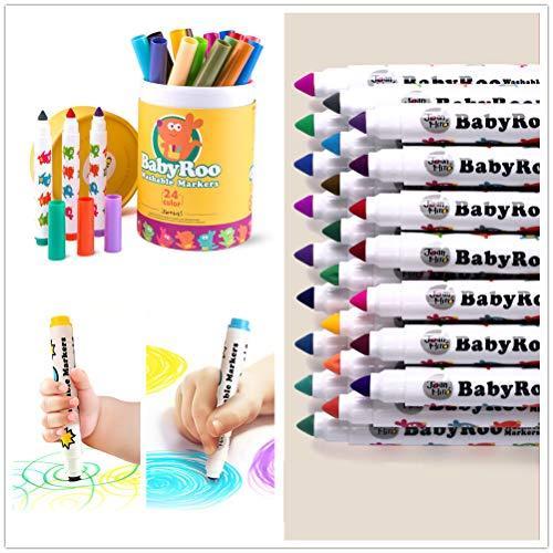 売り出し純正 Happykids 落書き水性ペン 子供用カラーペン 塗り絵 消せる水彩ペン 速乾 収納ケース付き 24色セット トップ Gerbang Smpn1maba Sch Id