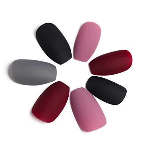 Liarty 96枚 マット 砂を磨き上げる ネイルチップ 中長さ 人気 棺おけ形 ヨーロッパ アメリカ フランス風 つけ爪 純色ネイル ワールドグッズストア 通販 Yahoo ショッピング