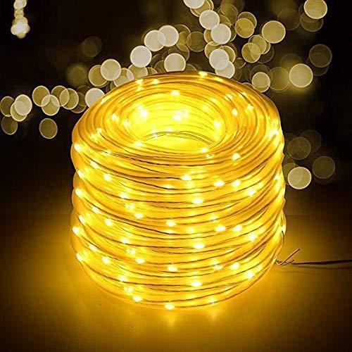 ロープライト LED チューブライト 防水 イルミネーション ライト 電池式 10m 100 電球 8点灯パターン リモコン付 電飾ライト クリスマス|world-goods|02