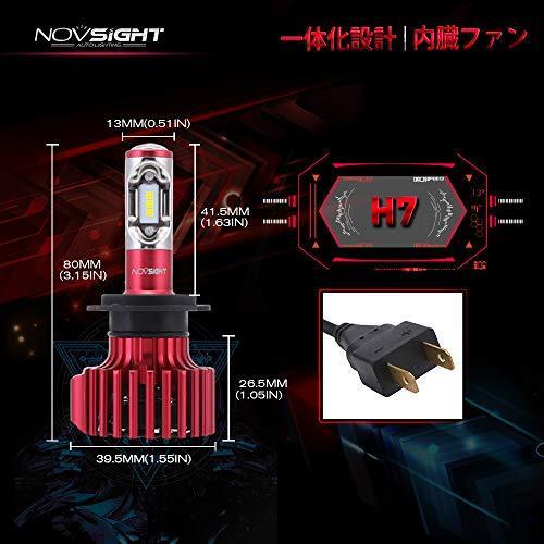 【Novsight正規品専門店】最新型 超高輝度 最強カットライン H7 LEDヘッドライト/フォグランプ 10000LM(5000LM*2) 60W｜world-goods｜02