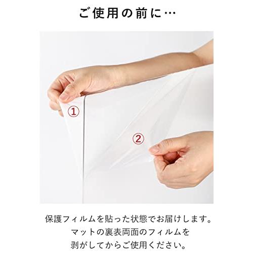 「進級版 厚いサイズ」硬質素材使い透明な冷蔵庫マット キズ防止 凹み防止 床保護シート Sサイズ 53×62cm 厚さ3mm 無色 透明 冷蔵庫 耐震|world-goods|02