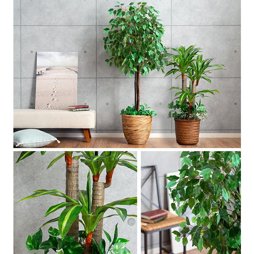 光触媒人工観葉植物 ベンジャミン2本セット インテリアグリーン 人工
