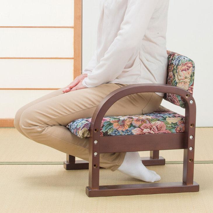 日本製 天然木立ち座り楽ちん座椅子 同色2脚組 和室用座椅子 法事用