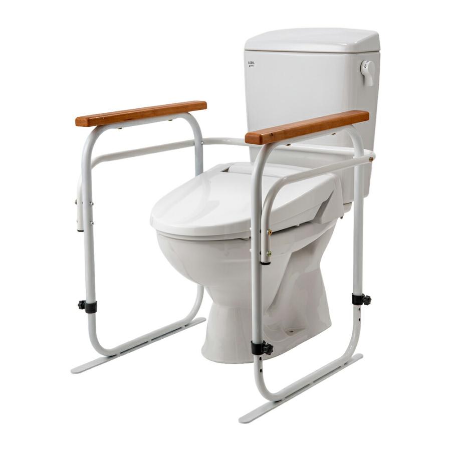 トイレ手すり 立ち上がり 補助 置き型 工事不要 トイレ用アーム 5段階