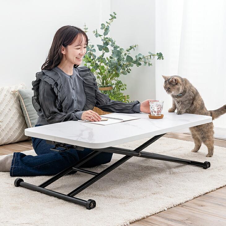 【新品 未使用 送料込み】ガス圧昇降式テーブル 昇降テーブル ガス圧 無段階 リフティングテーブル 昇降式 センター