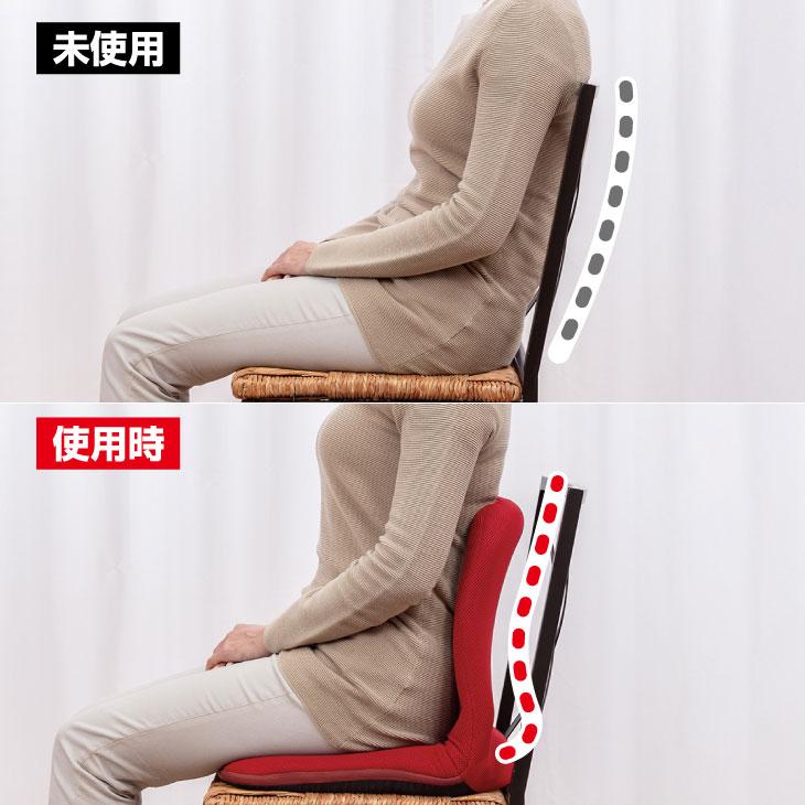 腰痛対策 背筋サポートリクライニングチェア 姿勢矯正クッション 姿勢