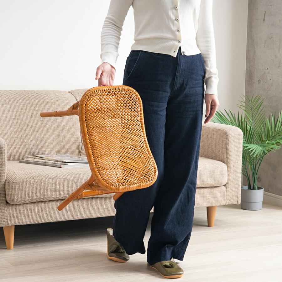 天然籐スクエアスツール ラタン スツール 椅子 チェア イス 籐 天然籐