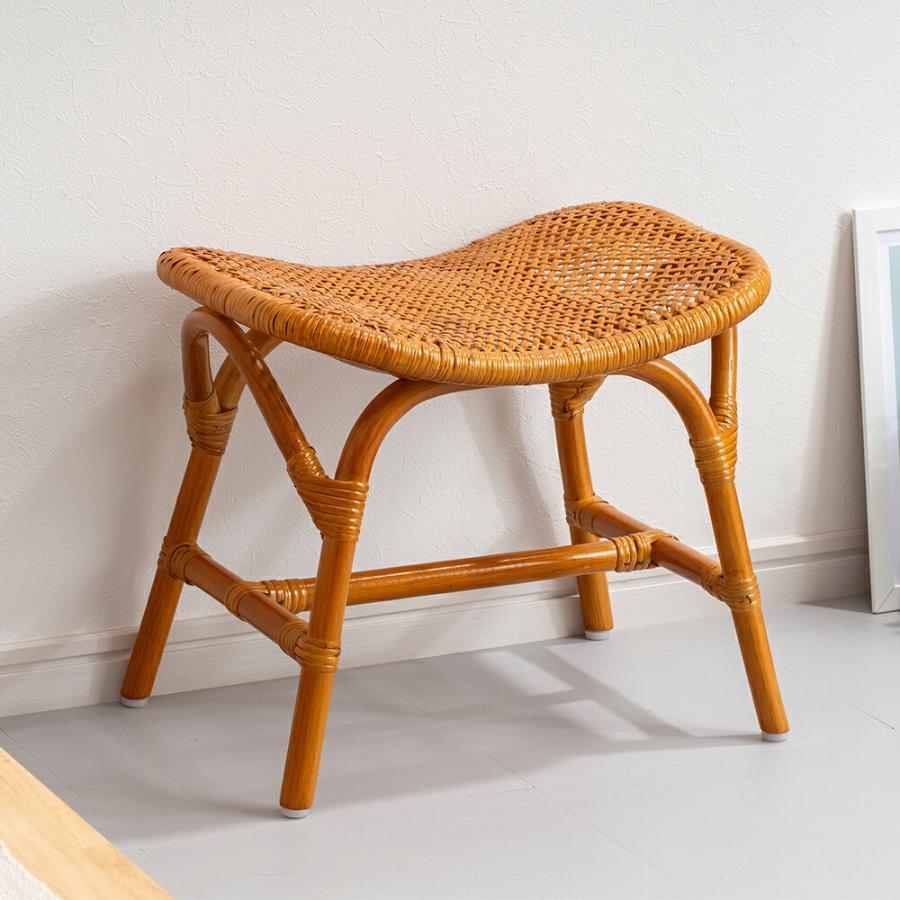 ヴィンテージ　ラタン　スクエア　スツール 天然ラタンスクエアスツール 椅子（チェアー）・スツール liveit 通販