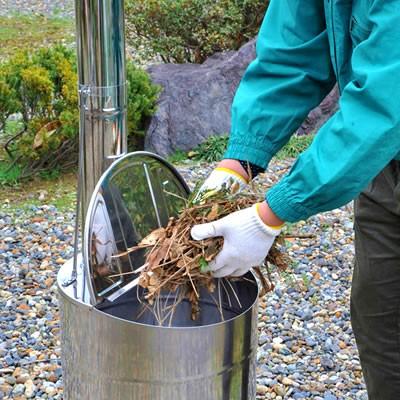 落ち葉・庭枝焼却器　落ち葉　ドラム缶焼却炉　ドラム缶　焼却炉　家庭用