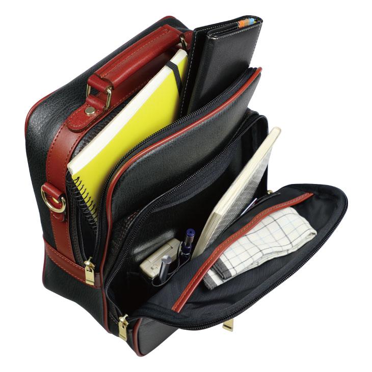 豊岡工房牛革使い多機能ショルダー 豊岡工房 手提げバッグ ショルダー