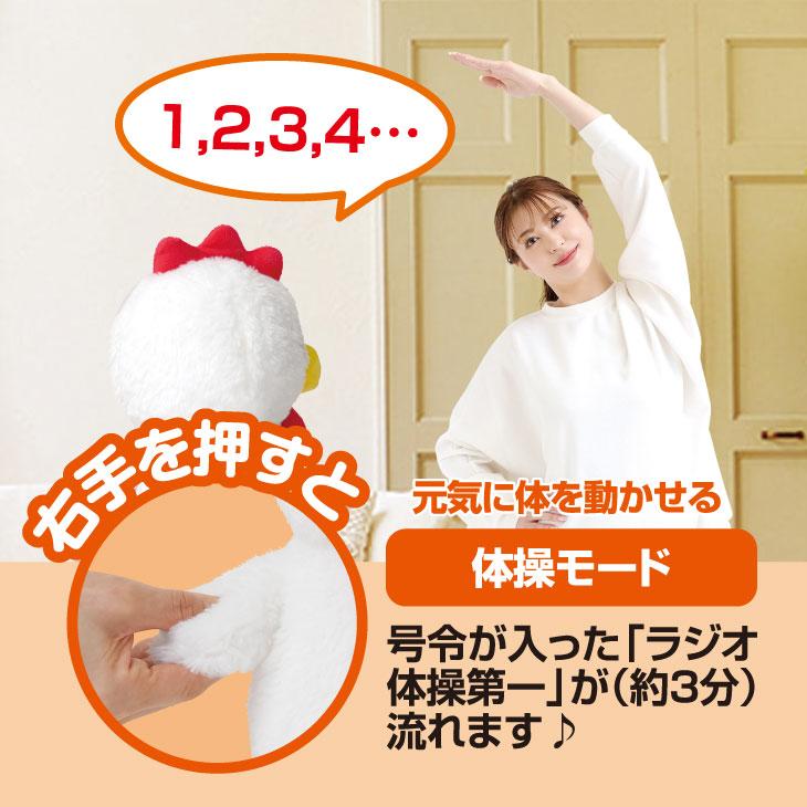 体操コッコちゃん ぬいぐるみ ラジオ体操 第一 音声 復唱 おしゃべり