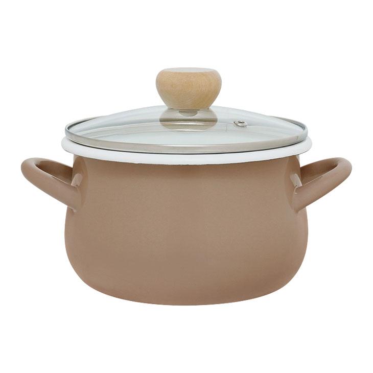 ストクックIH対応ホーロークッキングポット18cm ホーロー鍋 18cm 両手