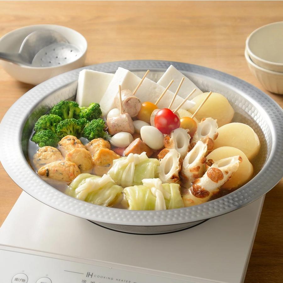 IH対応 よせしゃぶ鍋 30cm 蒸し器付き 日本製 燕三条 ステンレス