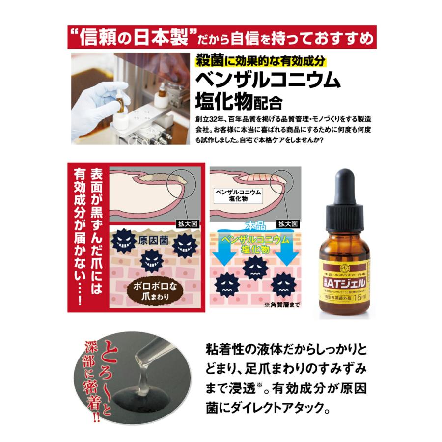 薬用足爪ジェル 2本組 爪水虫対策 殺菌 消毒 爪まわり ケア 医薬部外品
