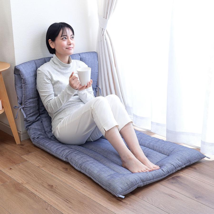 先染め 綿しじら ごろ寝長座布団 長座布団 180 昼寝用マット 昼寝