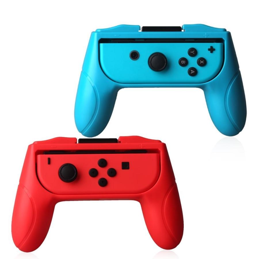 Nintendo Switch Joy-Con 専用グリップ 横持ちグリップ 2個セット(レッド＆ブルー) : ga-ni-07 :  ワールドパスポートYahoo!ショップ - 通販 - Yahoo!ショッピング