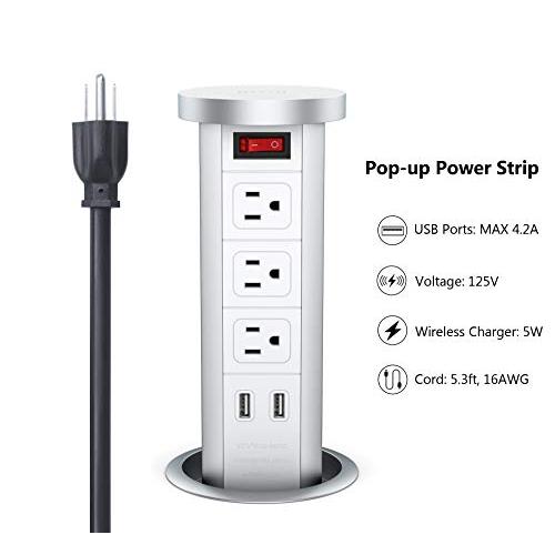 予約中 Retractable Usb With Strip Power Protector Surge Outlet Up Pop Automatic Btu Recessed Fast 4 2a Ports Usb 2 Outlets Ac 3 Strip Power その他周辺機器 Devkey Ussl Info
