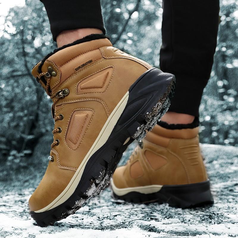 トレッキングシューズ 防寒 登山靴 スノーブーツ メンズ スノーシューズ 裏起毛 アウトドアシューズ カジュアル 防水 防滑 耐摩耗性 幅広 厚底 L 703 ワールドストア 通販 Yahoo ショッピング