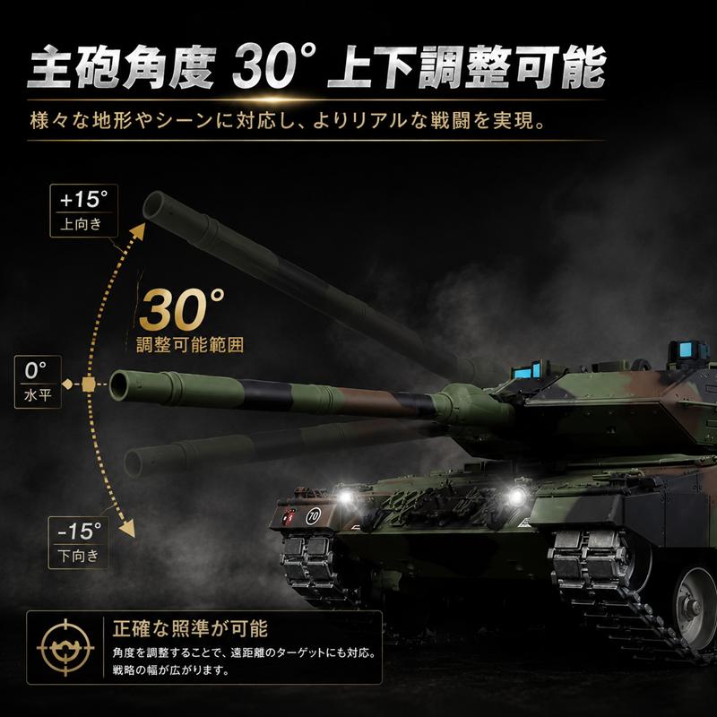 戦車ラジコン レオパルド2A6 1/16スケール 最上級グレード 7.0 Ver