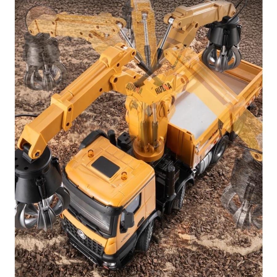 ラジコン クレーンアーム付きダンプトラック 1/14スケール HUINA 1538