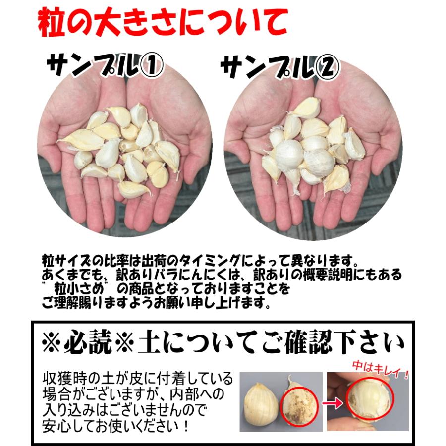 新物！にんにく 青森 バラ 250g 福地ホワイト六片種 送料無料 中国産と