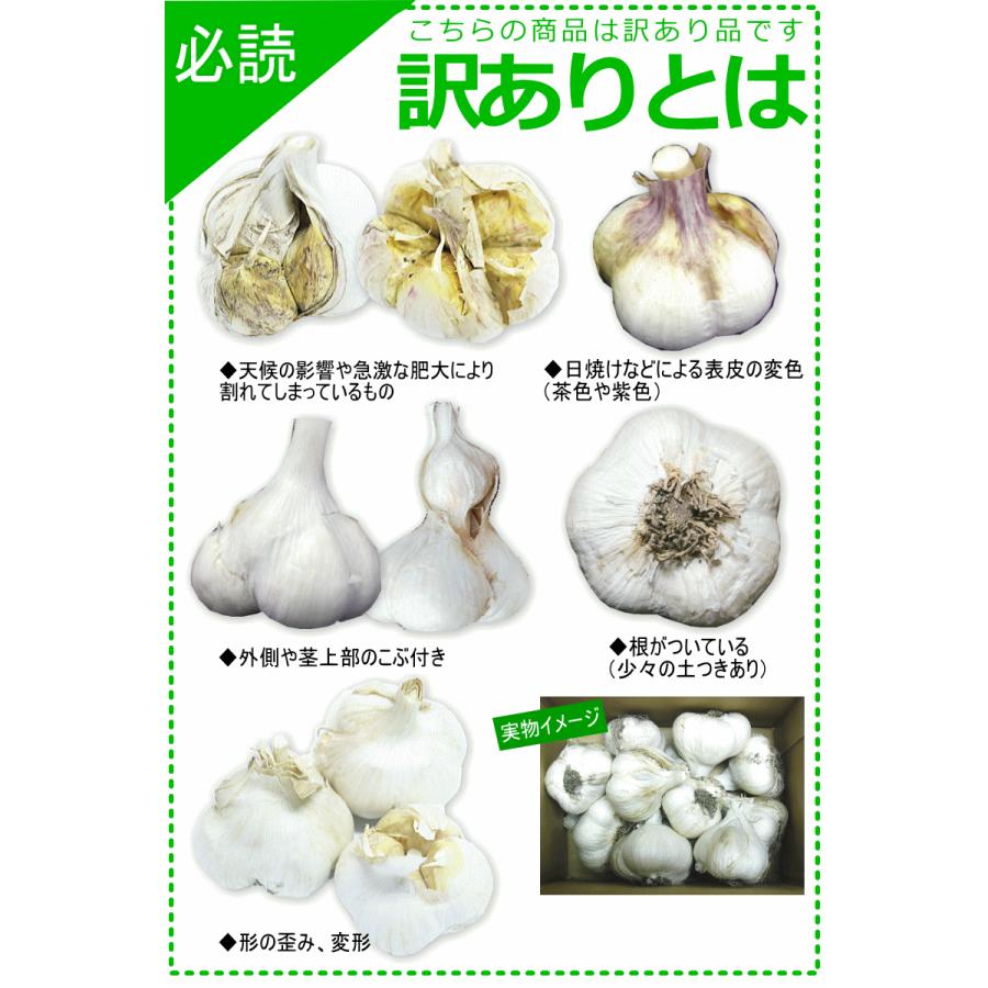 にんにく 青森 1kg 訳あり Sサイズ・SSサイズ混合 C品/並級 国産