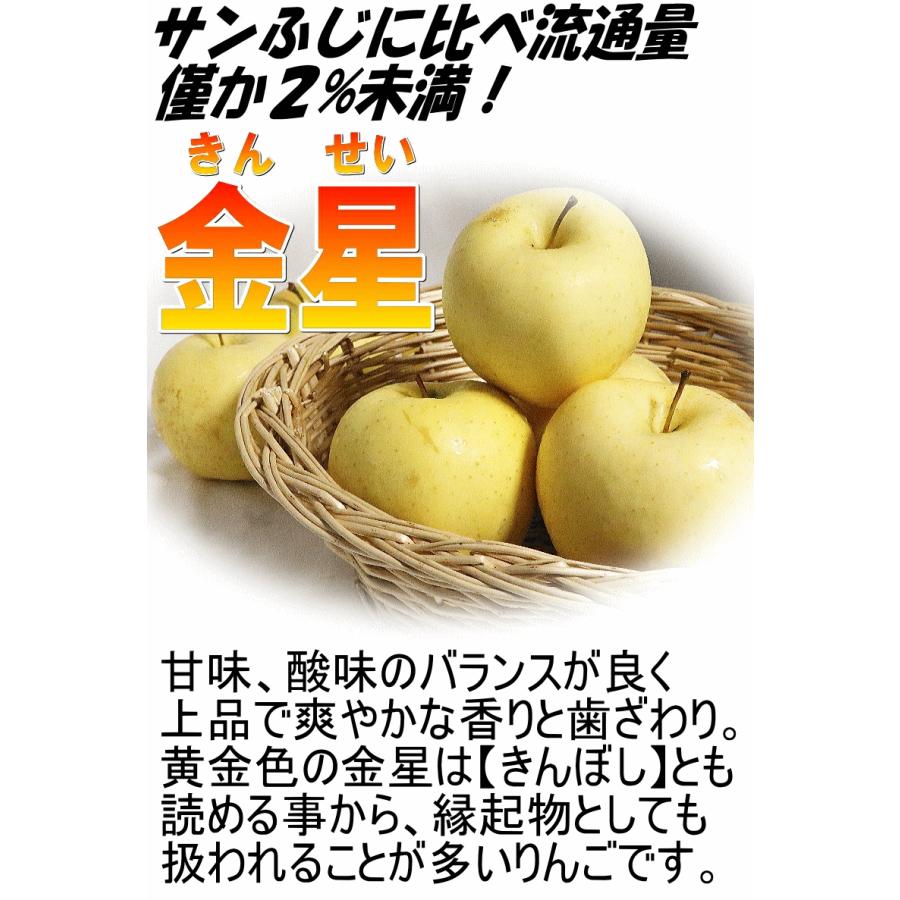 クーポン3%引き！青森 りんご 3kg箱 金星 有袋 家庭用/訳あり クール便