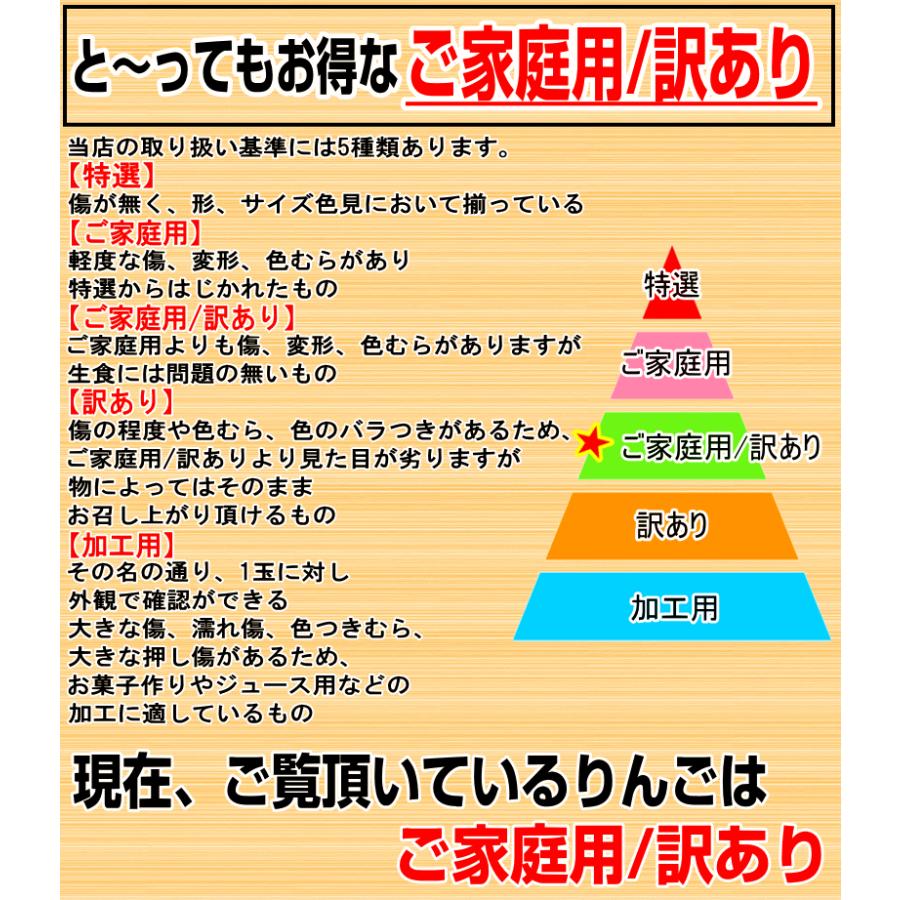 あすつく 青森 りんご 3kg箱 訳あり/家庭用 サンふじ りんご 訳あり クール便 送料無料 3キロ箱★サンふじ 家訳 3kg箱｜world-wand｜06