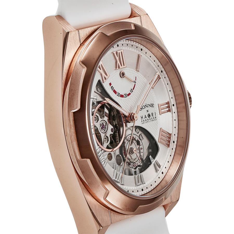 公式ストア メンズ 腕時計  SONNE ゾンネ N028 自動巻  ホワイト N028PG-WH  ブランド｜world-wide-watch｜02