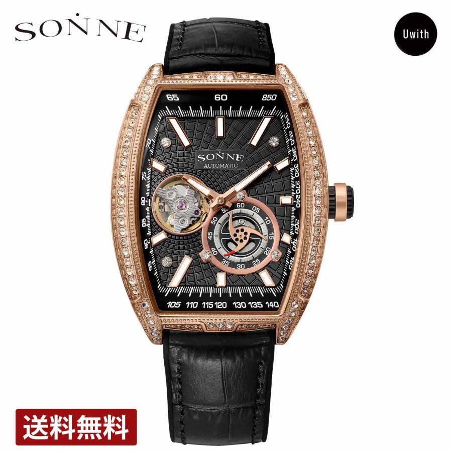 SONNE（ゾンネ） 【ブランド直営店】 腕時計 ブラック 自動巻 S032 S032PGZ-BK 爆買 : WORLD WIDE WATCH ...