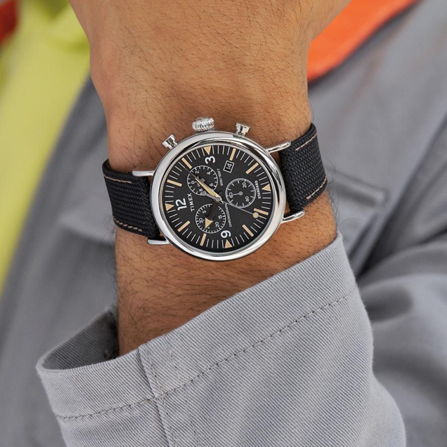 公式ストア メンズ 腕時計 TIMEX タイメックス スタンダード クォーツ  ブラック TW2V43700  ブランド｜world-wide-watch｜04