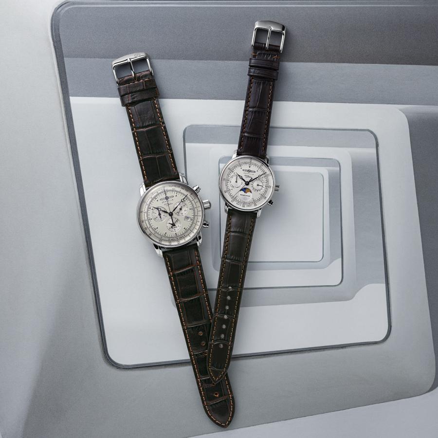 【ブランド直営店】[レビュー特典あり]腕時計 ZEPPELIN ツェッペリン 100 YEARS ZEPPELIN 36mm MOON PHASE クォーツ シルバー 7635-1 爆買の画像