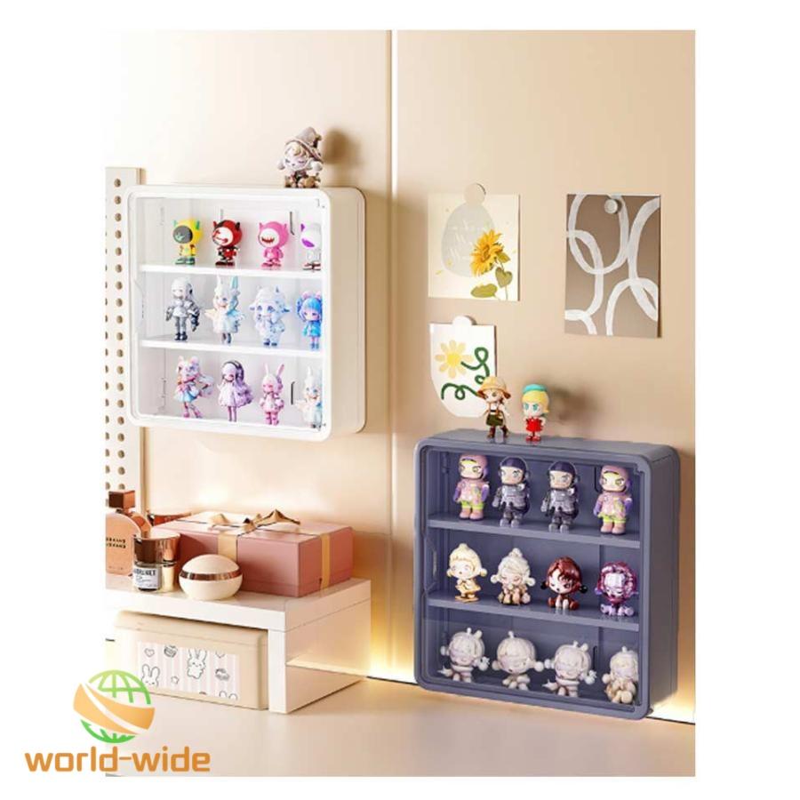 2個セット】コレクションケース 壁掛け 3段 4段 フィギュア棚