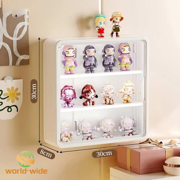 2個セット】コレクションケース 壁掛け 3段 4段 フィギュア棚