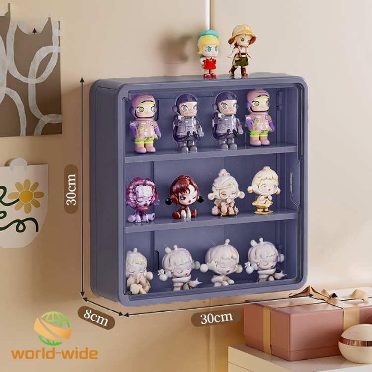 2個セット】コレクションケース 壁掛け 3段 4段 フィギュア棚