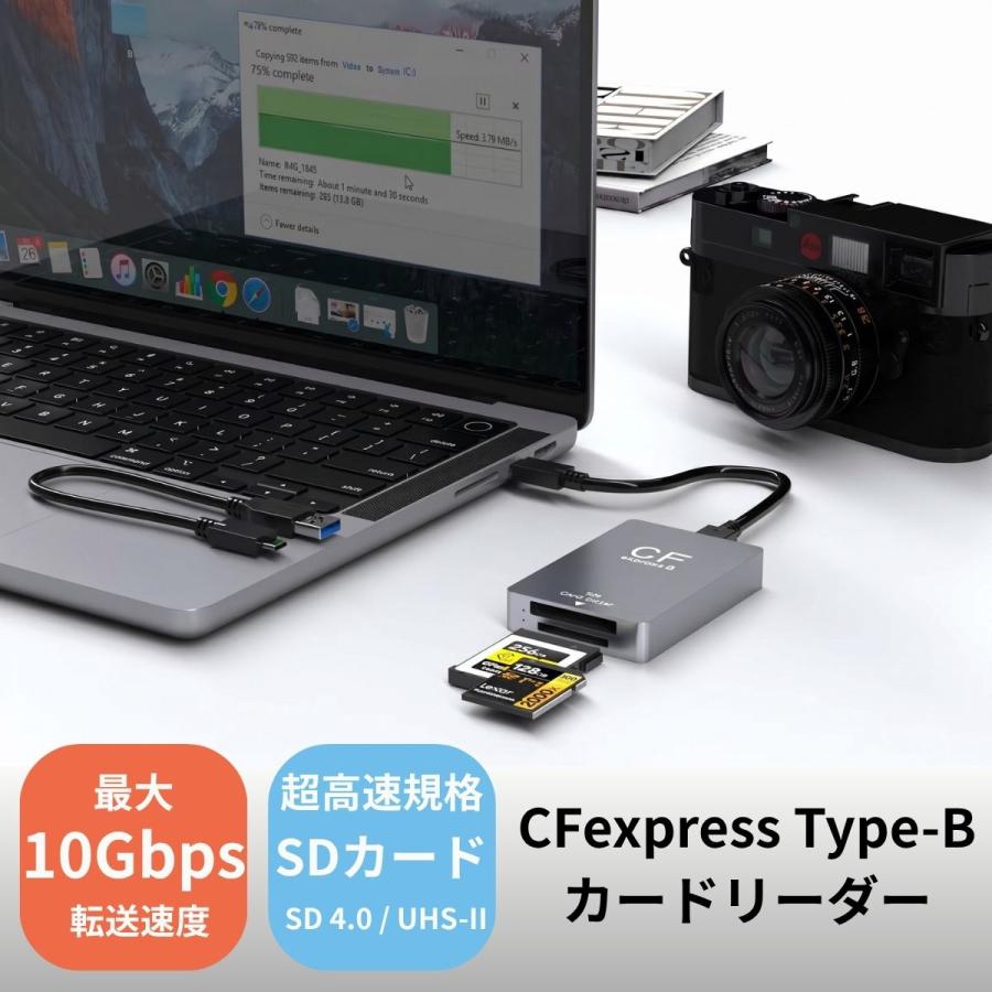 CFexpress type b カードリーダー 60日保証 TypeB 128gb カード 512gb